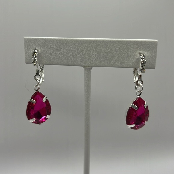 Jewelry - Fashion Statement Earrings Pink and Silver